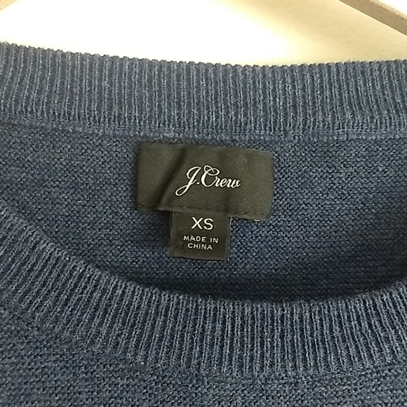 J. Crew XS Blue 100% Cotton Sweater - Picture 2 of 2